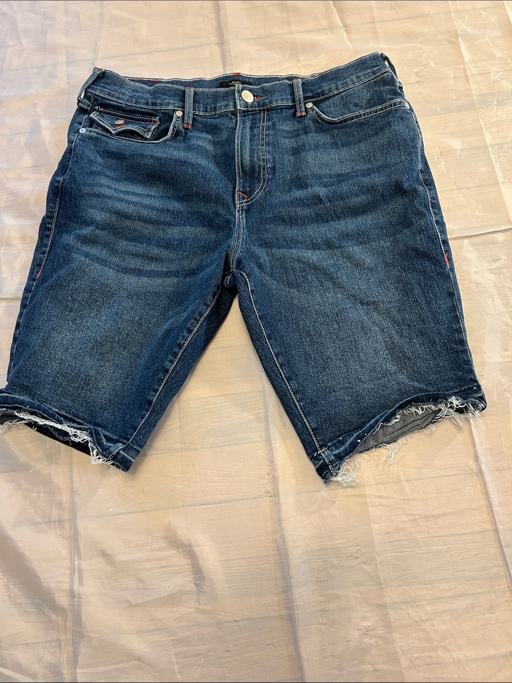 True Religion Dark Blue Denim Cutoff Shorts